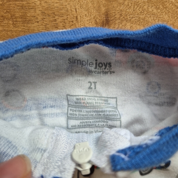 Carter’s Toddler Boy Car Print Sleeper – Size 2T - Picture 2 of 3